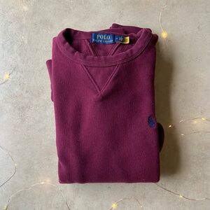 Ralph Lauren Men's Deep Burgundy Crewneck Sweater